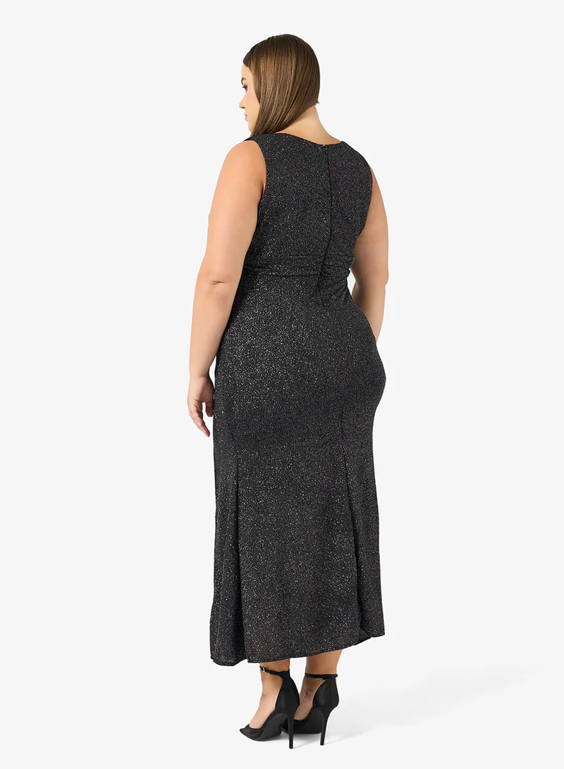 Ella Plus Plus Size Shimmer Shift Dress